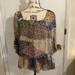 Floreat patchwork Boho blouse